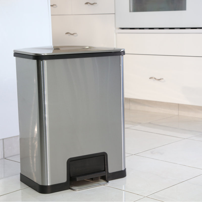 AirStep Stainless Steel Step On Kitchen Trash Can - 13 Gallons