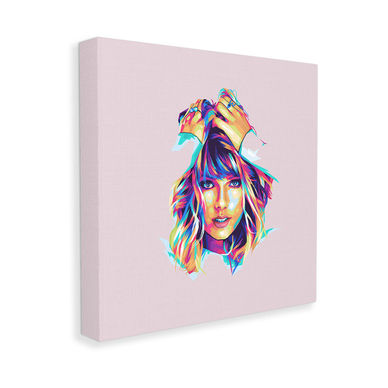 Conception abstraite d'art abstrait sur toile Pop Star par Birch & Ink, H 30 po x l 30 po