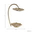 Coffret à bijoux à plusieurs niveaux avec motif floral et présentoir en métal pour la décoration de la chambre - Élégant organisateur de bijoux pour coiffeuse ou commode - 28 cm, doré