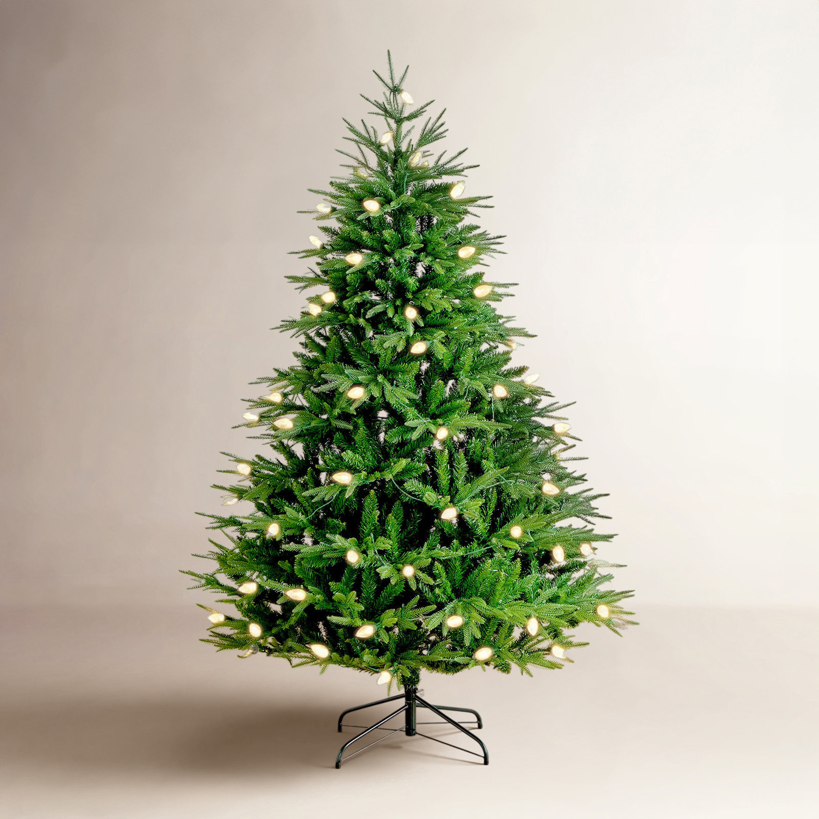 Pre-Lit Pine Christmas Tree, 6ft