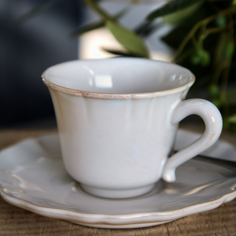 Tasse à café en grès Alentejo, Blanc