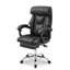 Fauteuil de bureau à hauteur ajustable avec repose-pieds Fauteuil d'ordinateur confortable à haut dossier Fauteuil de jeu inclinable en cuir durable