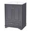 Meuble-lavabo moderne en céramique bleu-gris avec meuble-lavabo en céramique 24 po avec rangement polyvalent et design attrayant-924270833