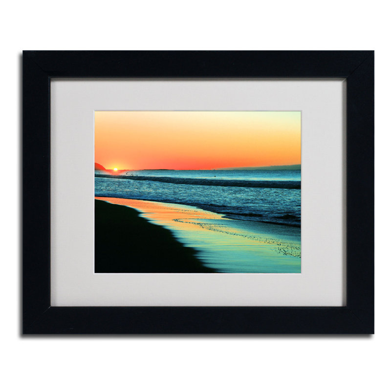 Sunrise Over Water Framed Canvas Wall Art