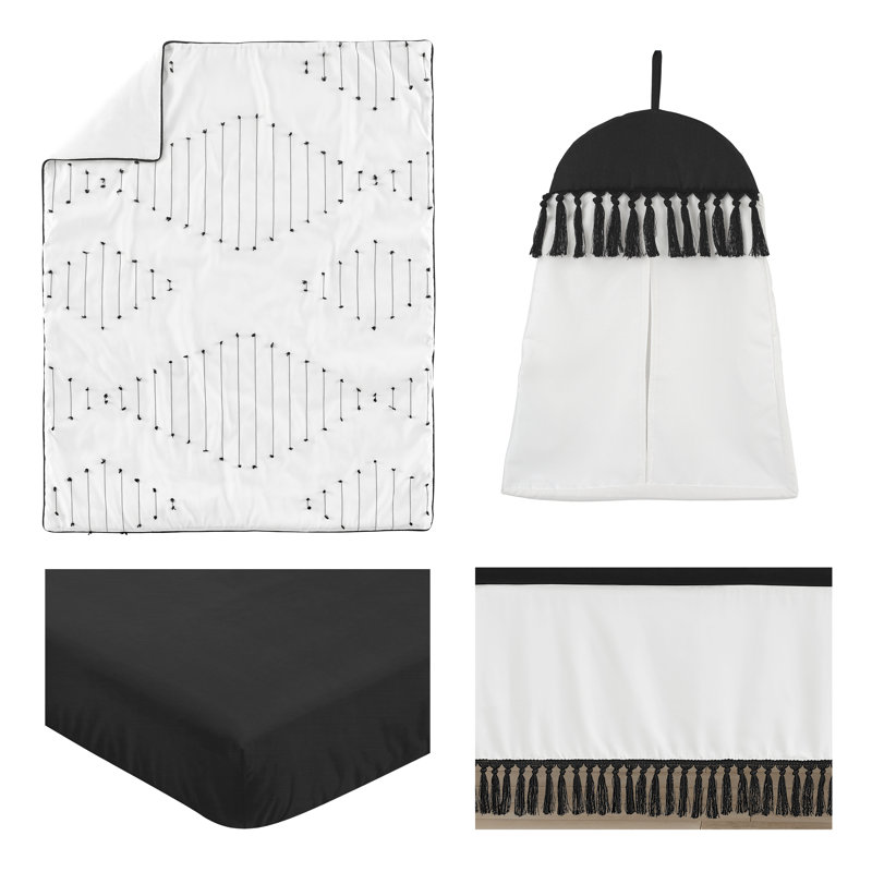 Ensemble de literie pour lit de bébé 4 pièces Boho