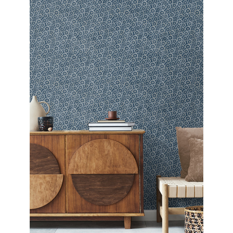 Siem Geometric Shapes Wallpaper, Coastal Blue