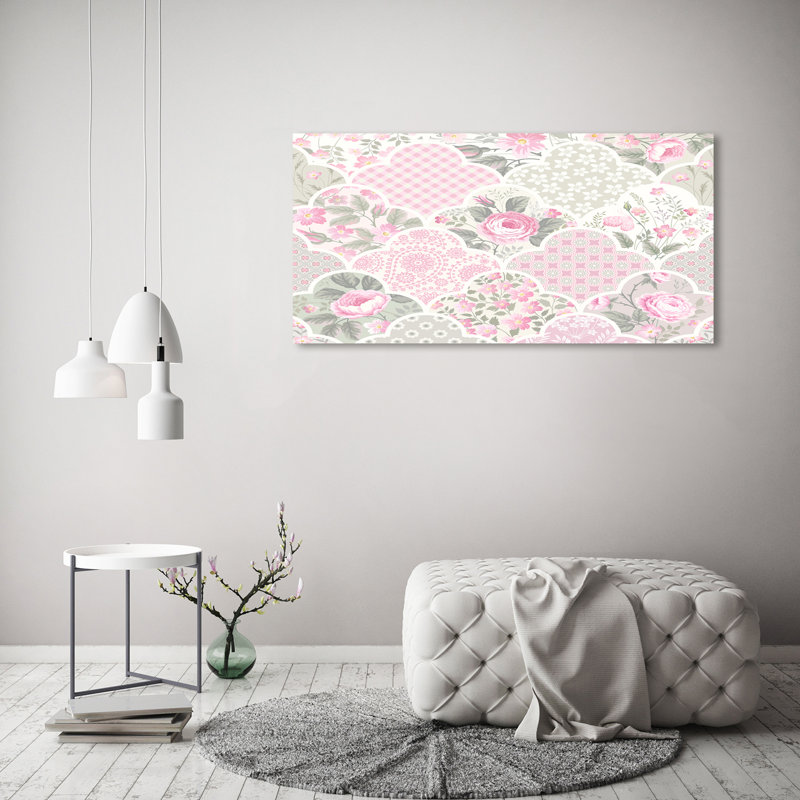 Roses and Ornaments 1 Piece Wrapped Canvas Wall Art