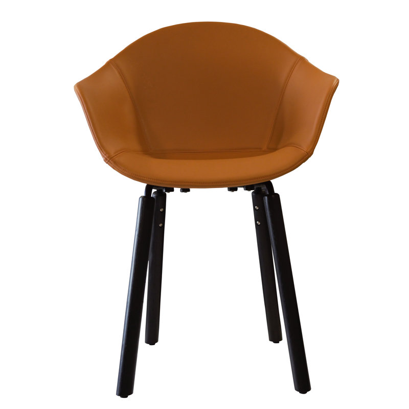 Chaise de salle à manger rembourrée TA, Noir