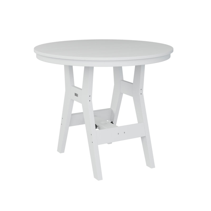Table de bar ronde 38 po Tierney, Blanc