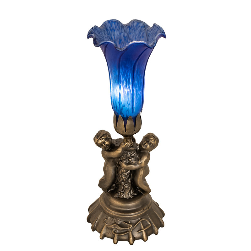 Lampe d'appoint 13 po Tiffany Pond, Bleu