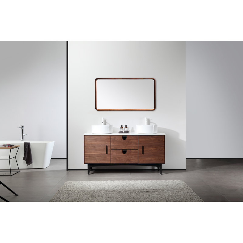 Vela Mirror, Walnut, 35.5" x 23.5"