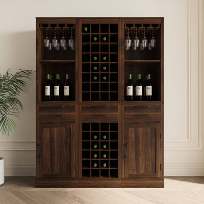 Buffet brun noyer 32 - Conception modulaire tendance pour les rassemblements