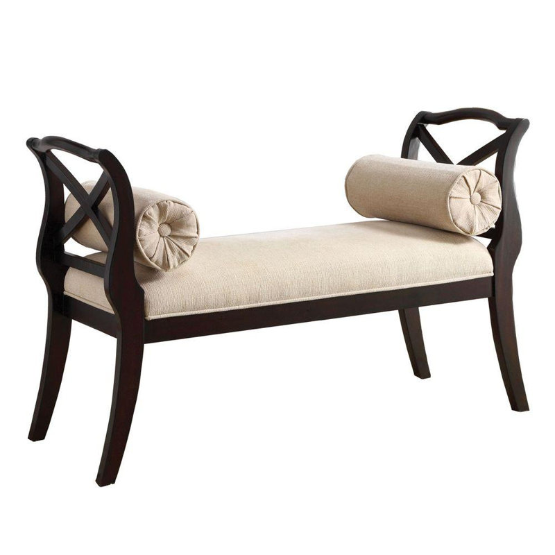 Ziolkowski Linen Blend Upholstered Bench, Espresso