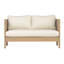 Causeuse d'extérieur en bois d'acacia Everett Modern Boho