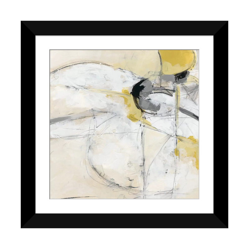 « trajectory ii », impression sur toile, H 24 po x l 24 po x P 1 po, Papier d'art encadré noir, Blanc