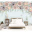 Papier peint texturé amovible floral foncé-1789496583