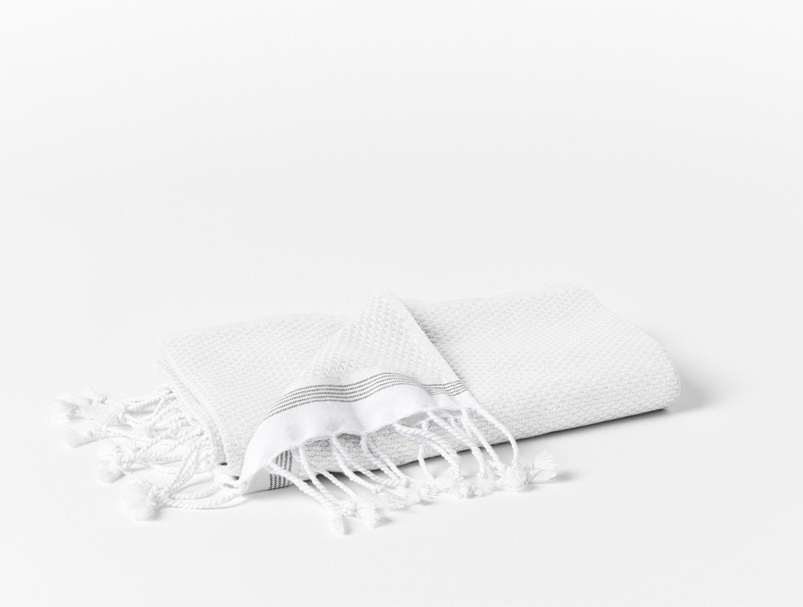 Mediterranean Organic Towel Set, Alpine White/Slate, 6 Piece Towel Set