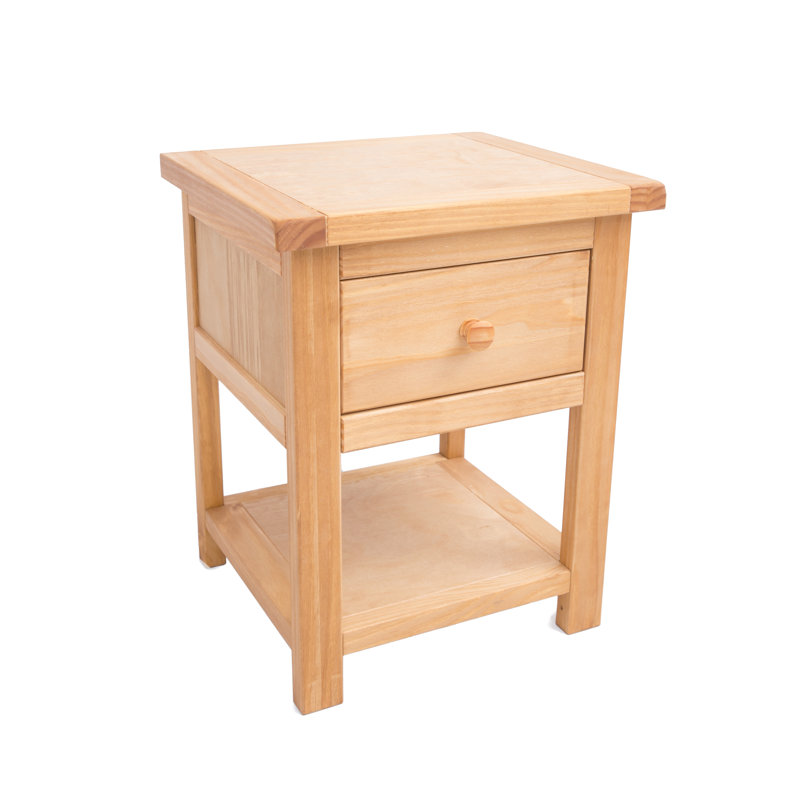 Snider 45 cm W Bedside Table, Light Brown