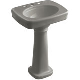 Bancroft 28" Tall Ceramic Vitreous China Rectangular Bathroom Sink