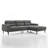 Loseff Pointer 2-Piece Fabric Upholstered Sectional, Gray