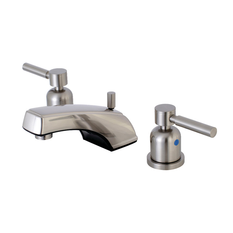 Kingston Brass Concord Two-Handle 3-Hole Deck Mount Widespread Bathroom Faucet with Retail Pop-Up Drain