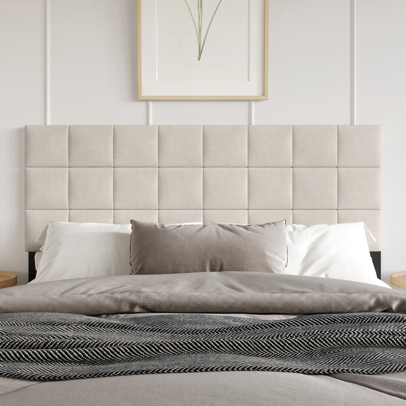 Tête de lit tapissier Danijela, Beige, Très grand