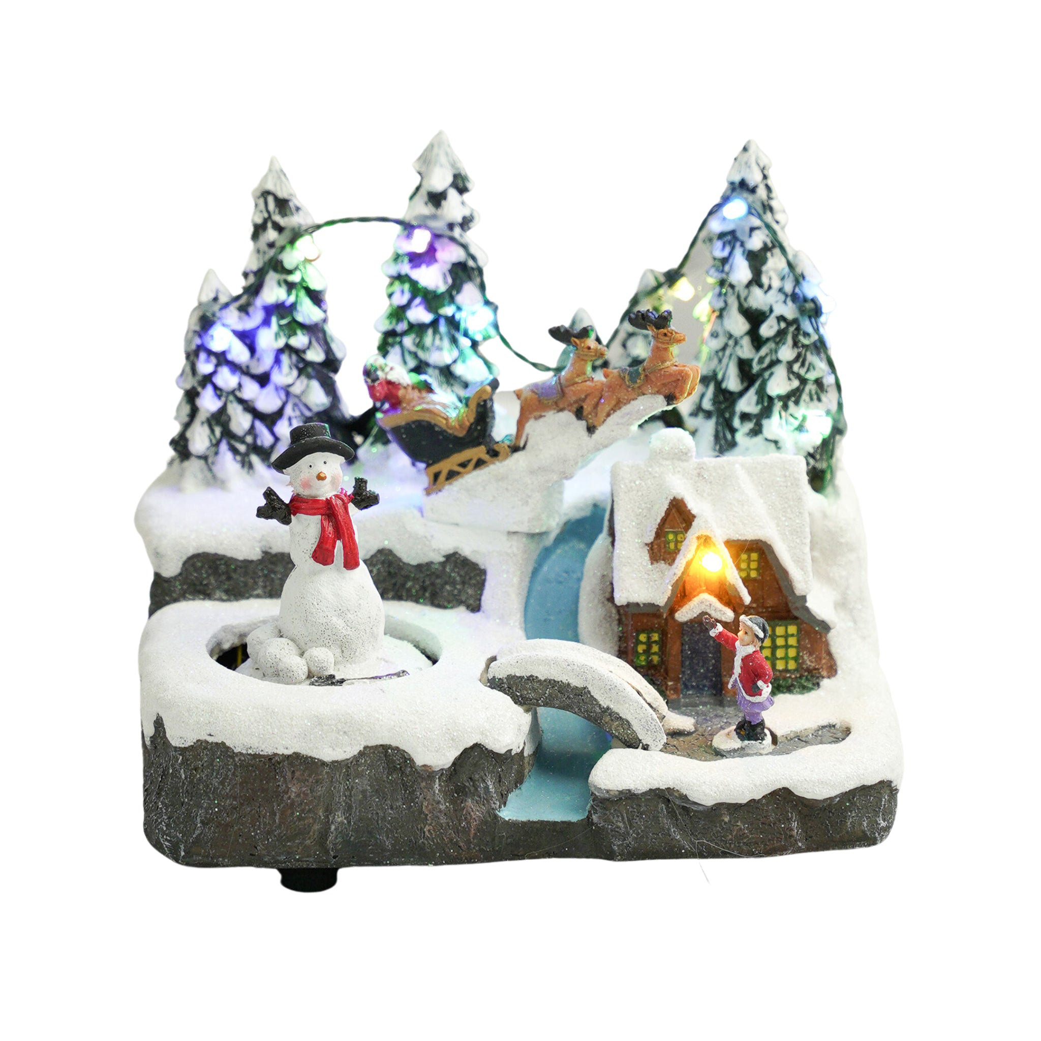 The Holiday Aisle® Animated christmas village with rotating ...