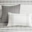 Housse de couette en coton très grand / très grand - gris + blanc 100% coussins texturés, rayures tissées, attaches intérieures, entretien facile, sans vapeur, lavable à la machine, fermeture à boutons blanche / grise, 5 pièces, substances nocives-127366244