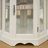 Lighted Corner Curio Cabinet With Tempered Glass Doors & Shelves - Elegant Oak Display Storage For Living Room & Bedroom Decor-1558342468