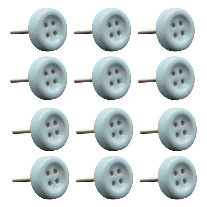 Nicola Spring - Ceramic Cabinet Knobs, Blue