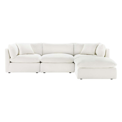 Annabella 4 - Piece Modular Upholstered Reversible Chaise Sectional 