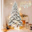 Arbre de Noël 7 pi avec 1514 pointes, arbre à charnières enneigé réaliste en PE + PVC-118094900