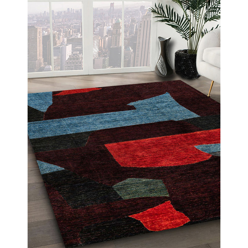 Monye Abstract Indoor Rug, Square 6'