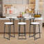 Hauteur comptoir et tabourets de bar avec structure en métal (ensemble de 3)-1542047512