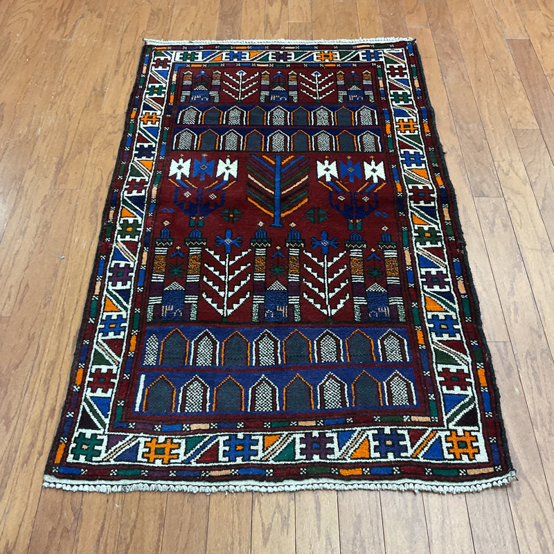 Tapis brun / bleu marine Elsah Balouchi