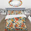 Ensemble de housse de couette orange et vert Midcentury Flower Gardens - Midcentury Flowers-109156214