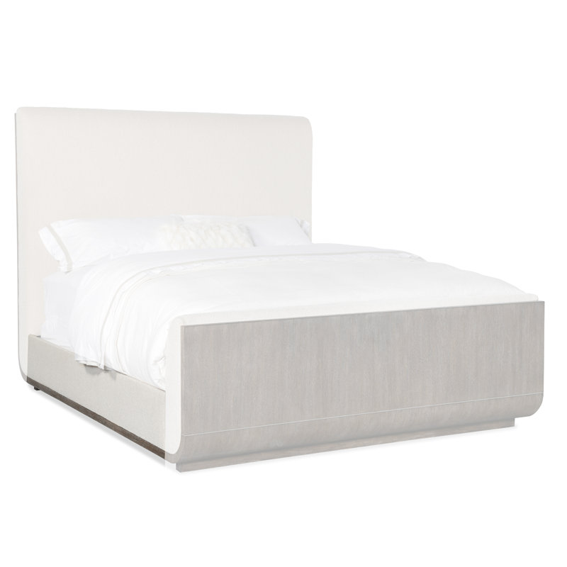 Modern Mood Upholstered Standard Bed, California King, Dark Wood/Mink/Inverness Natural