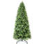 Arbre de Noël 9 pi avec 2435 pointes Pe +, apparence réaliste, structure à charnières pour le réglage du temps, support stable en métal branches classiques