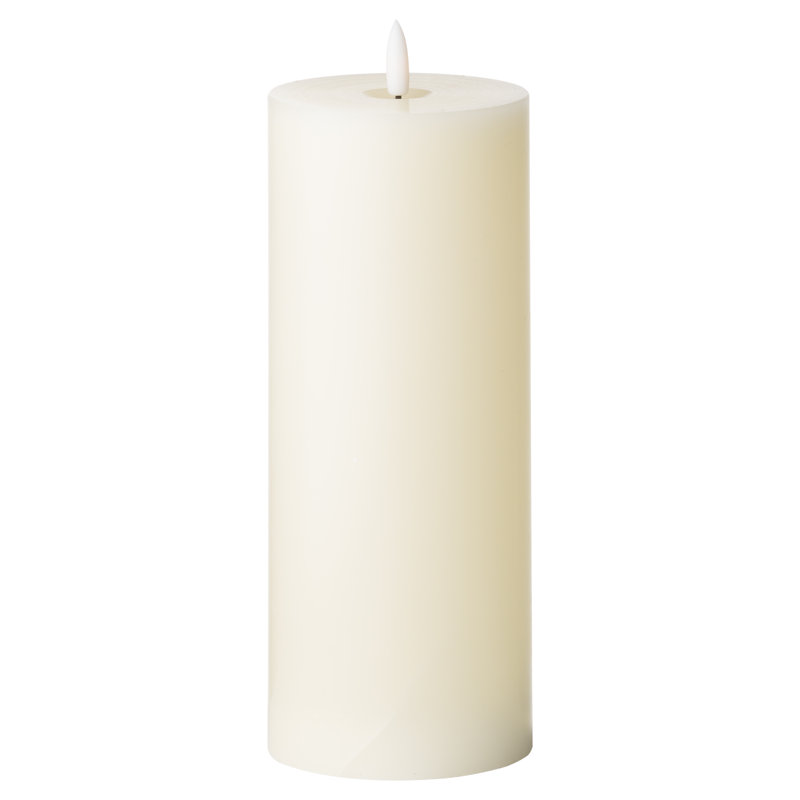 Luxe Collection Natural Glow Led Ivory Candle, 23 cm H x 9 cm W x 9 cm D
