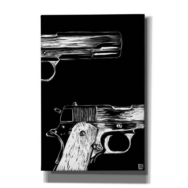 «Guns On Canvas» par Giuseppe Cristiano, reproduction, L 12 po x H 18 po