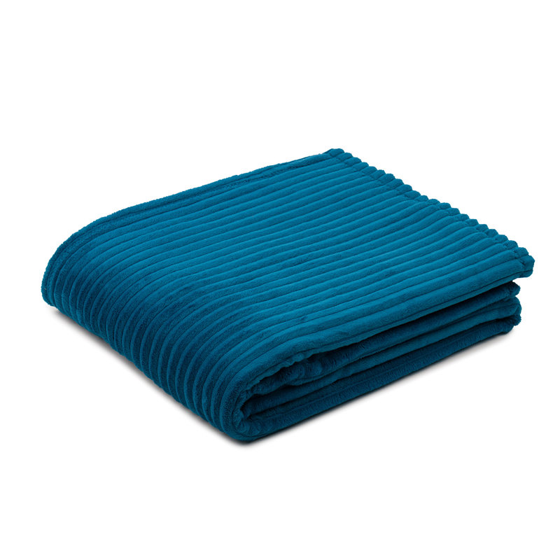 Fine corduroy blanket, Petrol