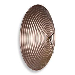 Art for the Home Rose Gold Whirl Clock Wall Art