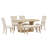 6-Piece Extendable Dining Table Set With Removable Leaf, Dining Bench, 4 Upholstered Dining Chairs