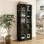 Armoire de cuisine en métal avec 5 tablettes réglables, armoire autoportante