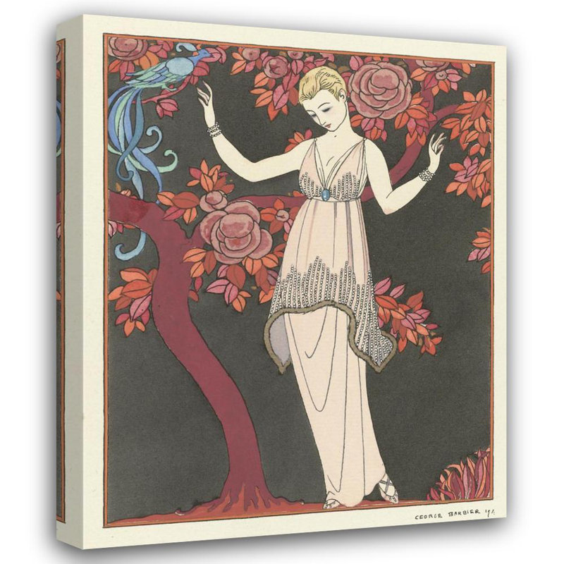 "L'arbre de la science / robe de soirée par Doeuillet" par George Barbier - Art mural sur toile tendue avec châssis