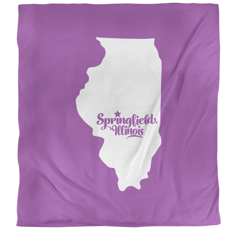 Housse de couette simple springfield illinois, Polyester brossé, Housse de couette simple TG, Violet