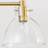 Albern 3-Light Brushed Gold Glass Vanity Wall Sconce for Bathroom