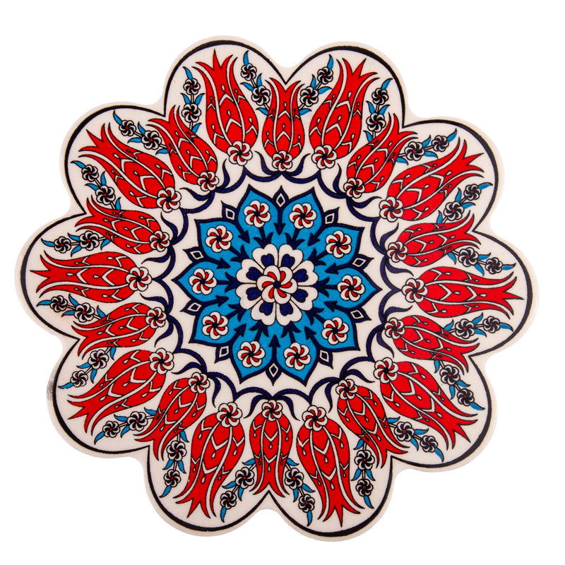 Vintage Style Ceramic Tile Trivet 7''