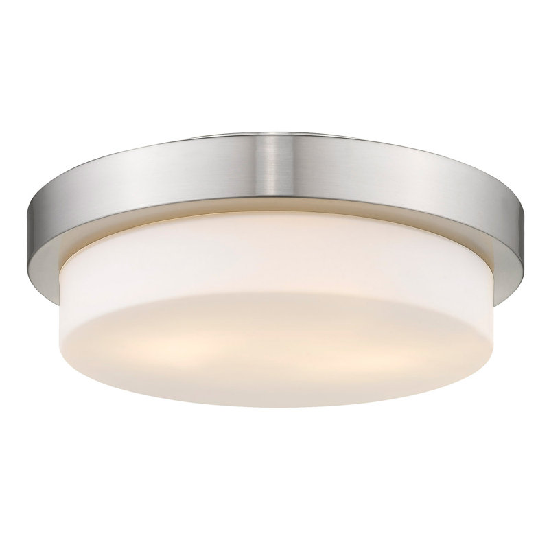 Plafonnier encastré 2 lumières 13 po Ayzen, Étain, H 4 po x l 10,5 po x P 10,5 po