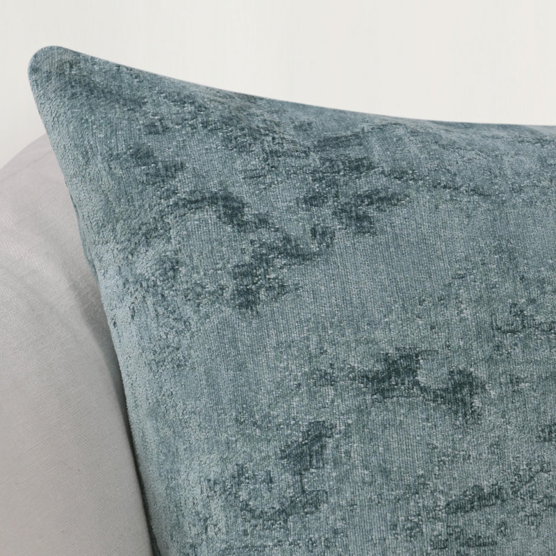 Antique Elegance Square Pillow Cover, Blue/Teal Abstract